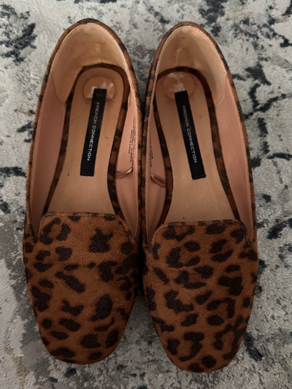 French Connection Leopard Print Flats in Brown and Black